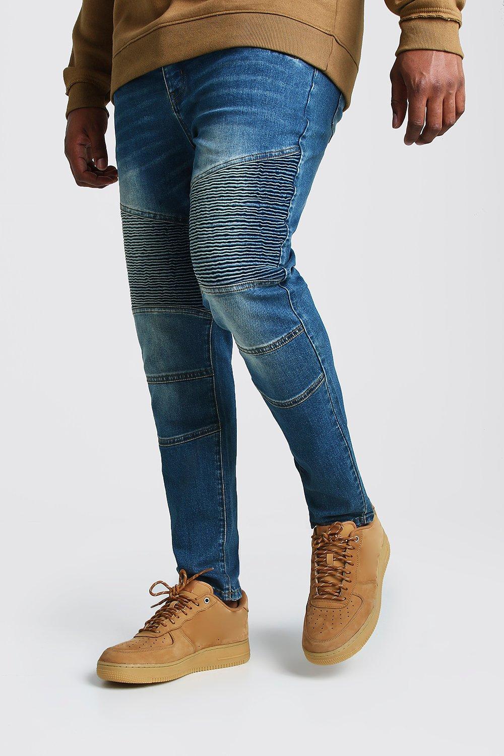 Mens big and store tall biker jeans